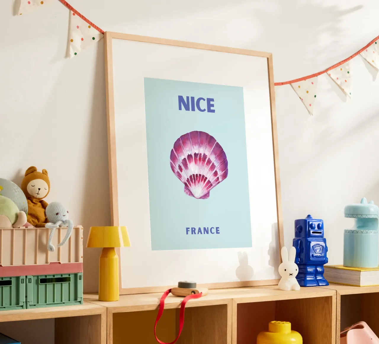 Conchiglia acquerellata - Poster Nizza Francia poster da NorwesClub