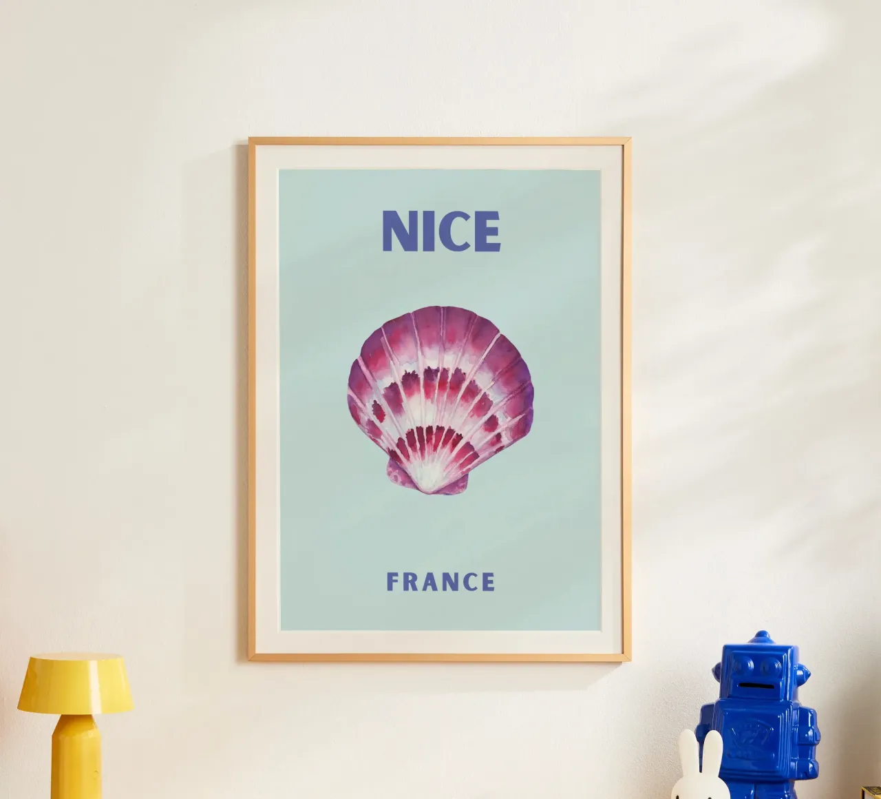 Conchiglia acquerellata - Poster Nizza Francia poster da NorwesClub
