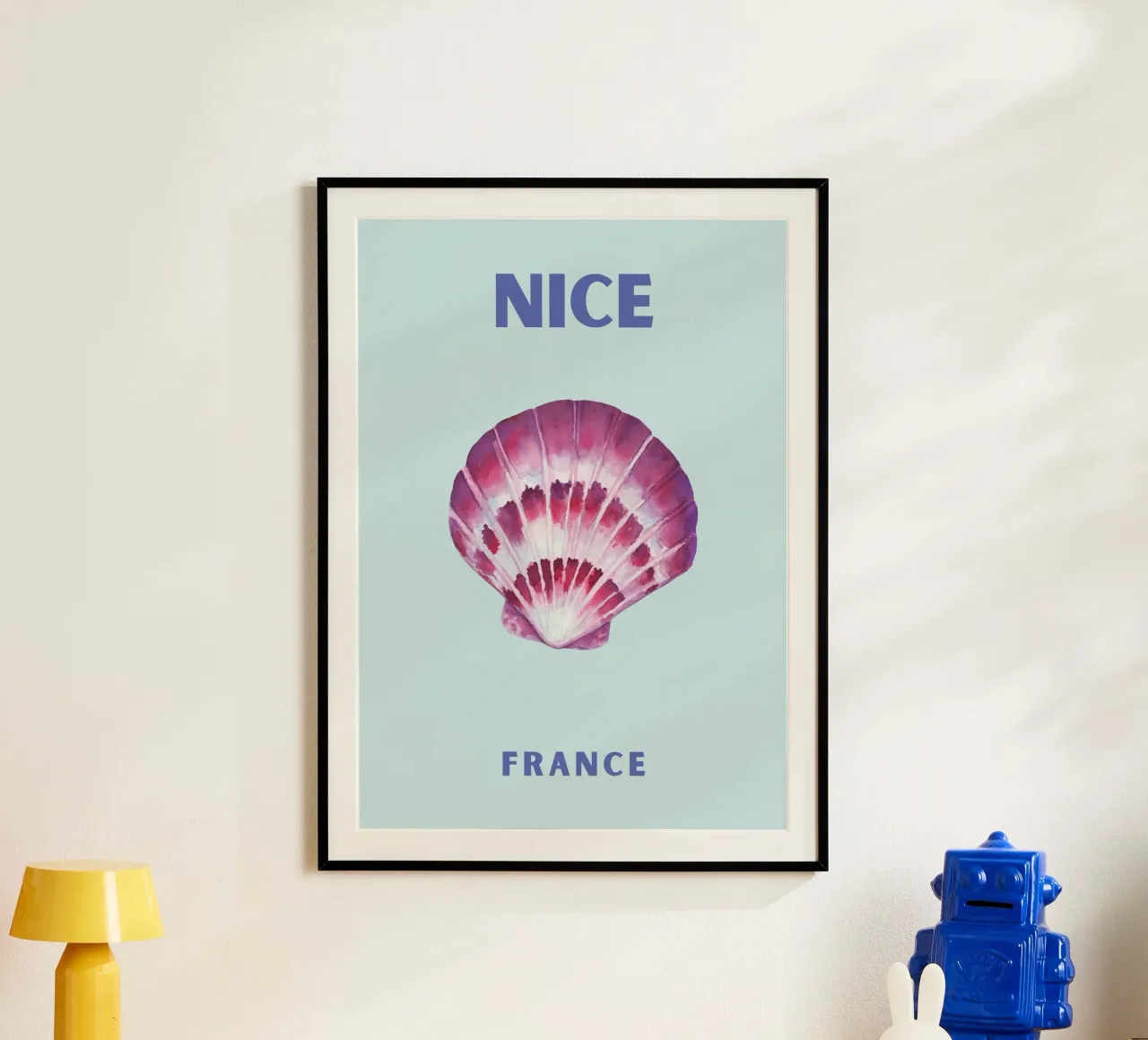 Conchiglia acquerellata - Poster Nizza Francia poster da NorwesClub