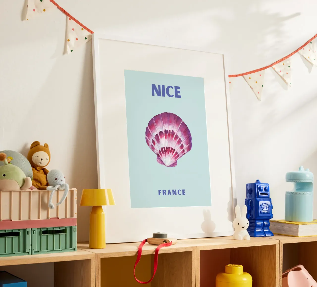 Conchiglia acquerellata - Poster Nizza Francia poster da NorwesClub