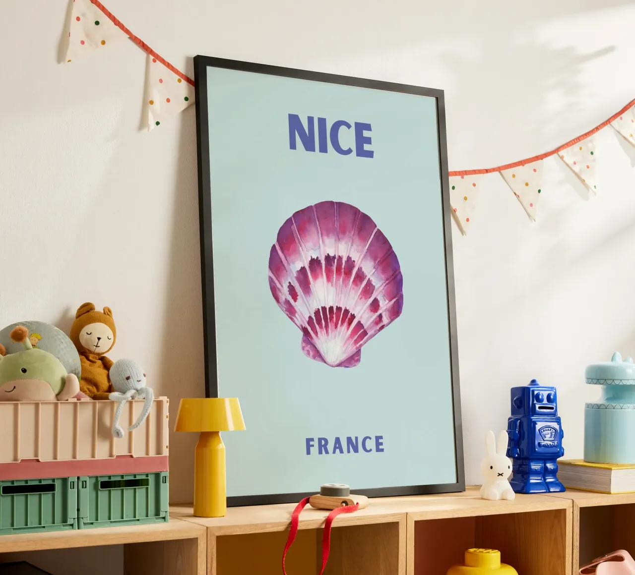 Conchiglia acquerellata - Poster Nizza Francia poster da NorwesClub