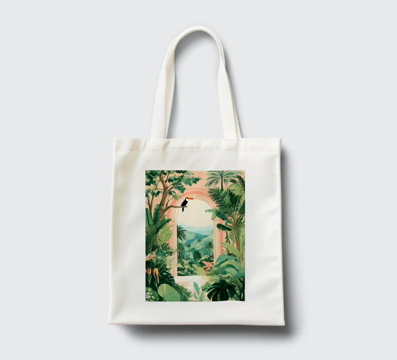 Tropical Paradise Archway tote bag by Melloi Art Print
