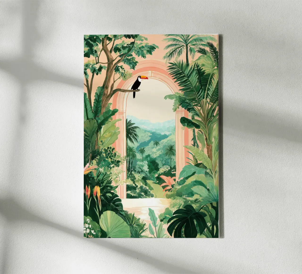 Arco del Paradiso Tropicale tela con Cornice a cassetta da Melloi Art Print