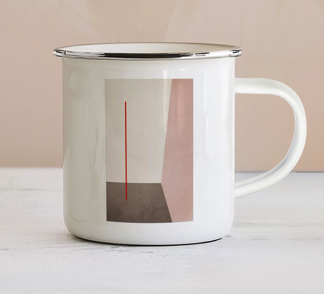 Geometric Shapes no. 4 Emaille Tasse von adrianooliveira