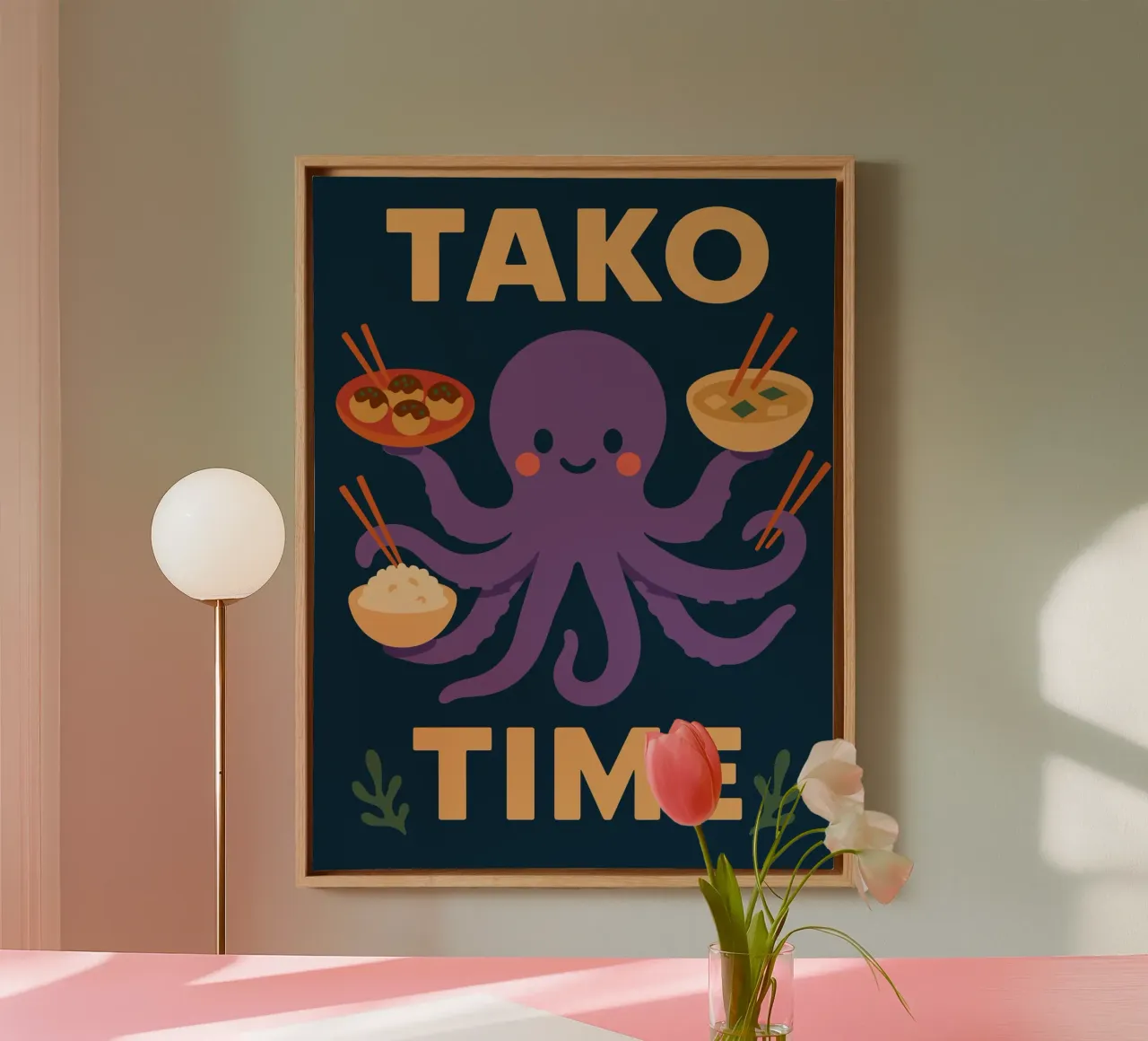 TAKO TIME tela con Cornice a cassetta da ramosashop