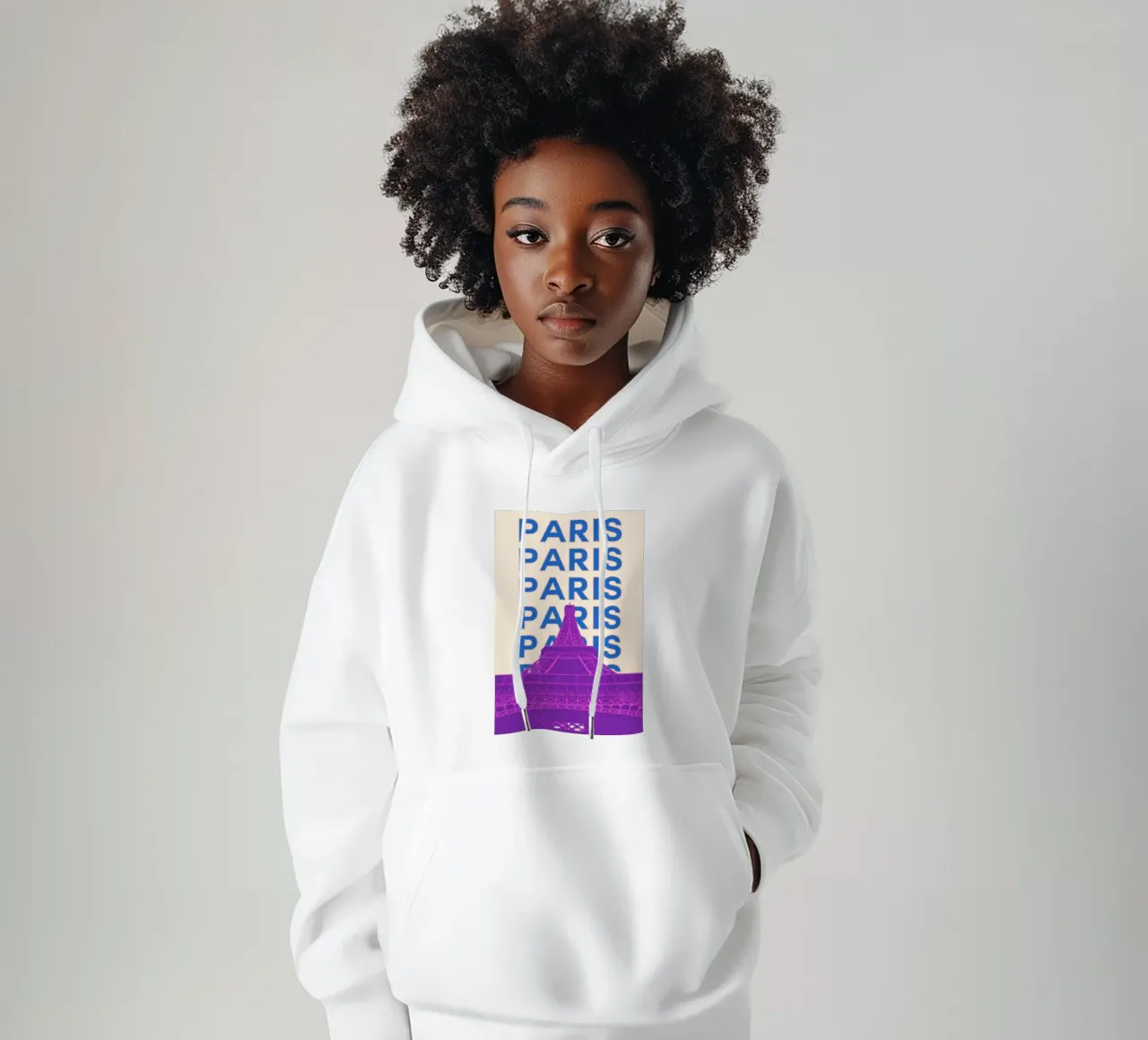 París Torre Eiffel Arte - Iconic Pop Cityscape Decoración de moda sudadera con capucha de NorwesClub