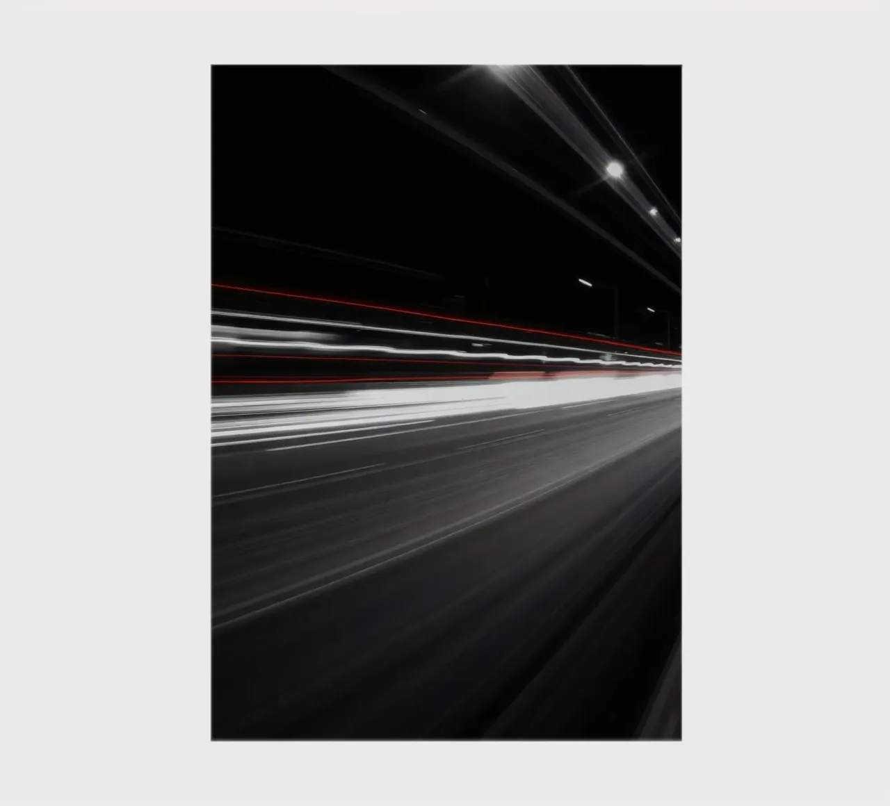 Dynamic lights create streaks on a busy city road notebook by DesignDoodle