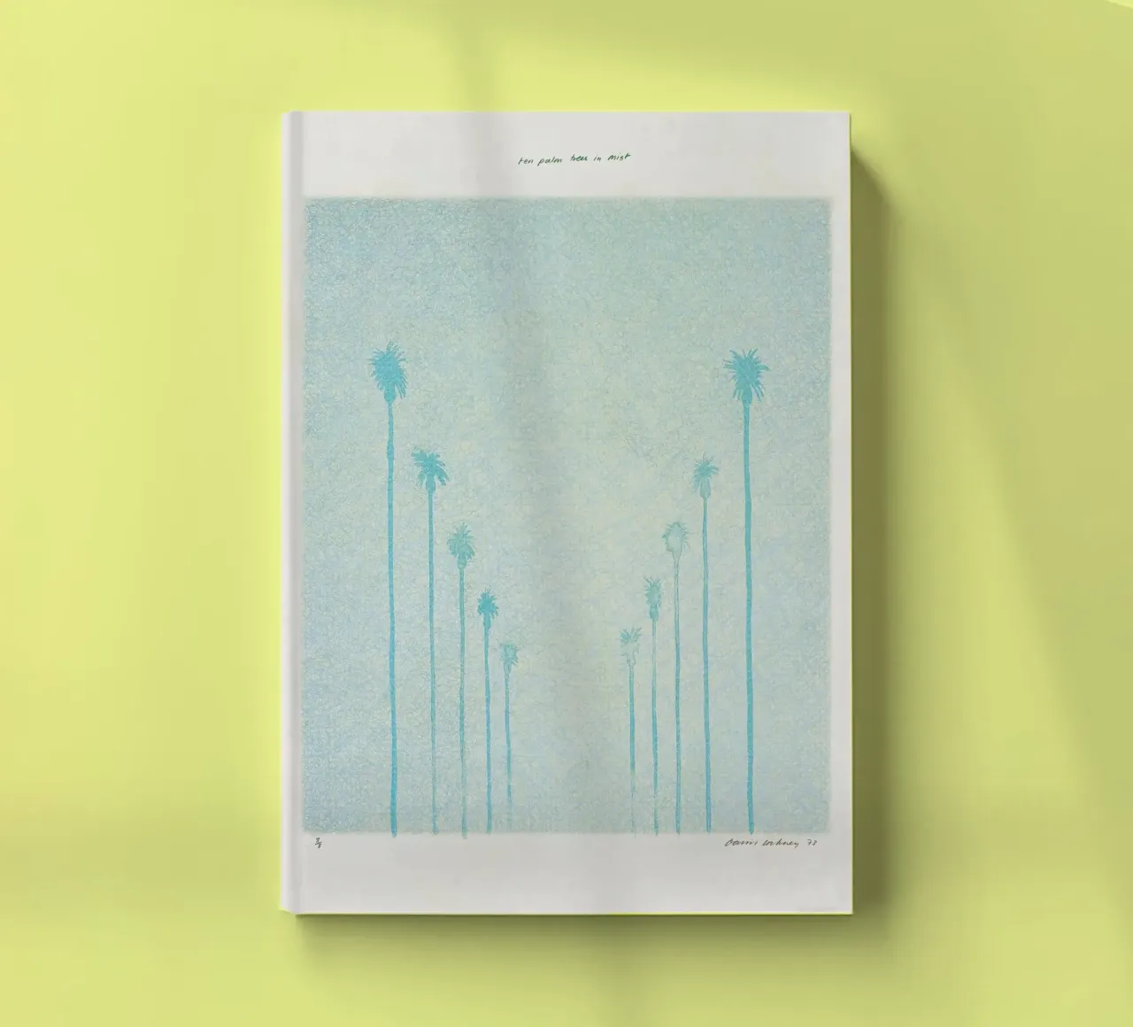 Ten Palm Trees in the Mist notebook by khanrosie