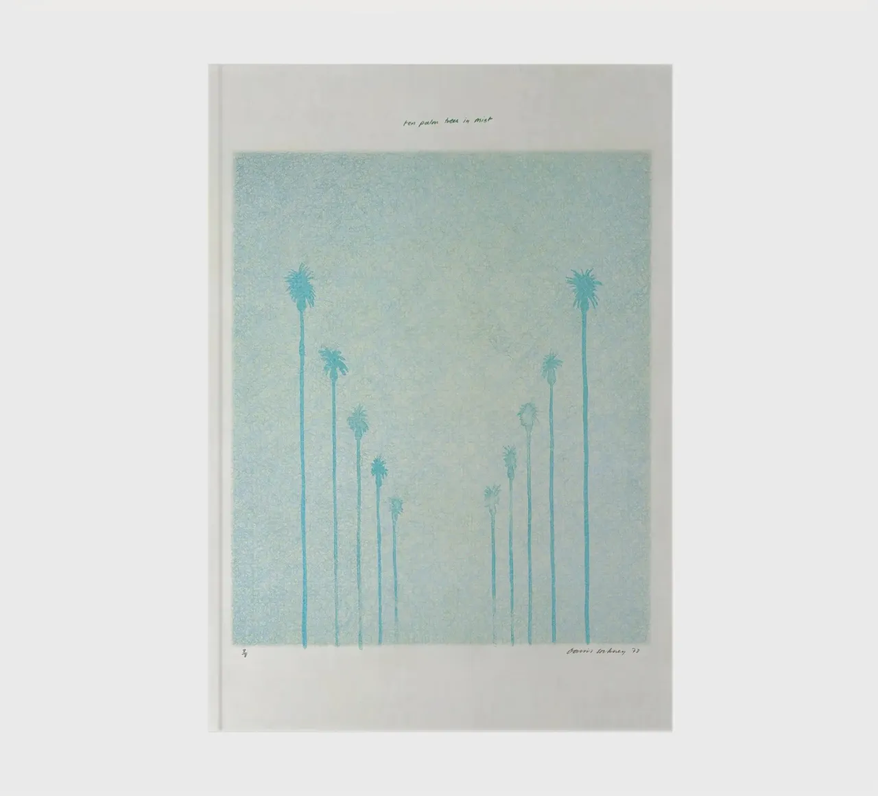 Ten Palm Trees in the Mist notebook by khanrosie