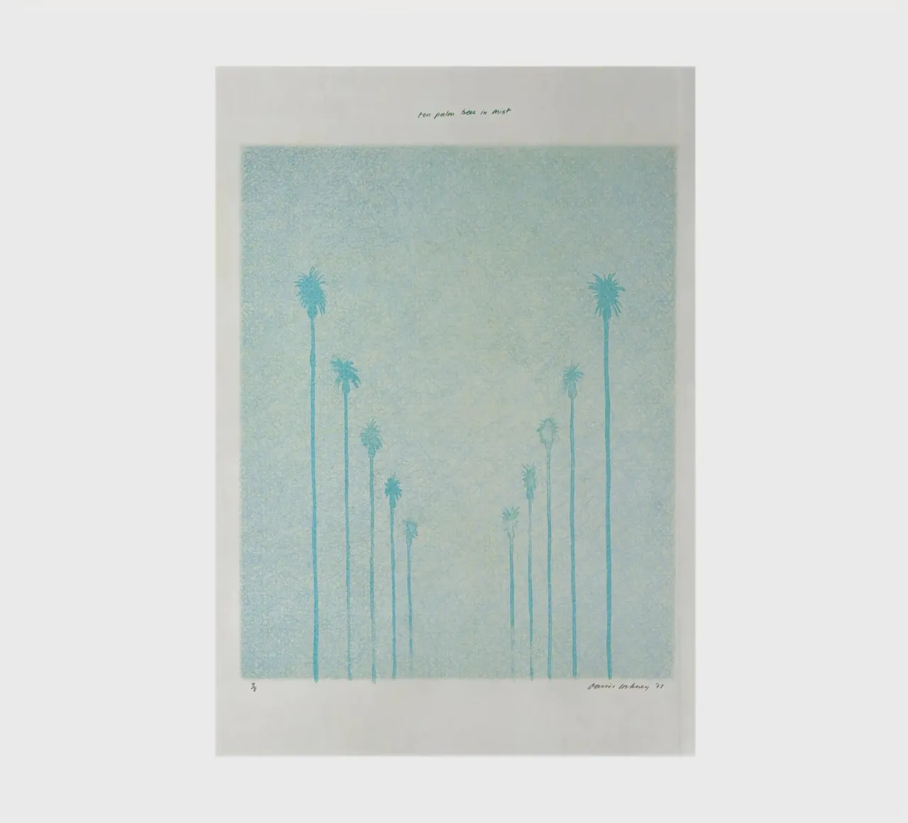 Ten Palm Trees in the Mist notebook by khanrosie