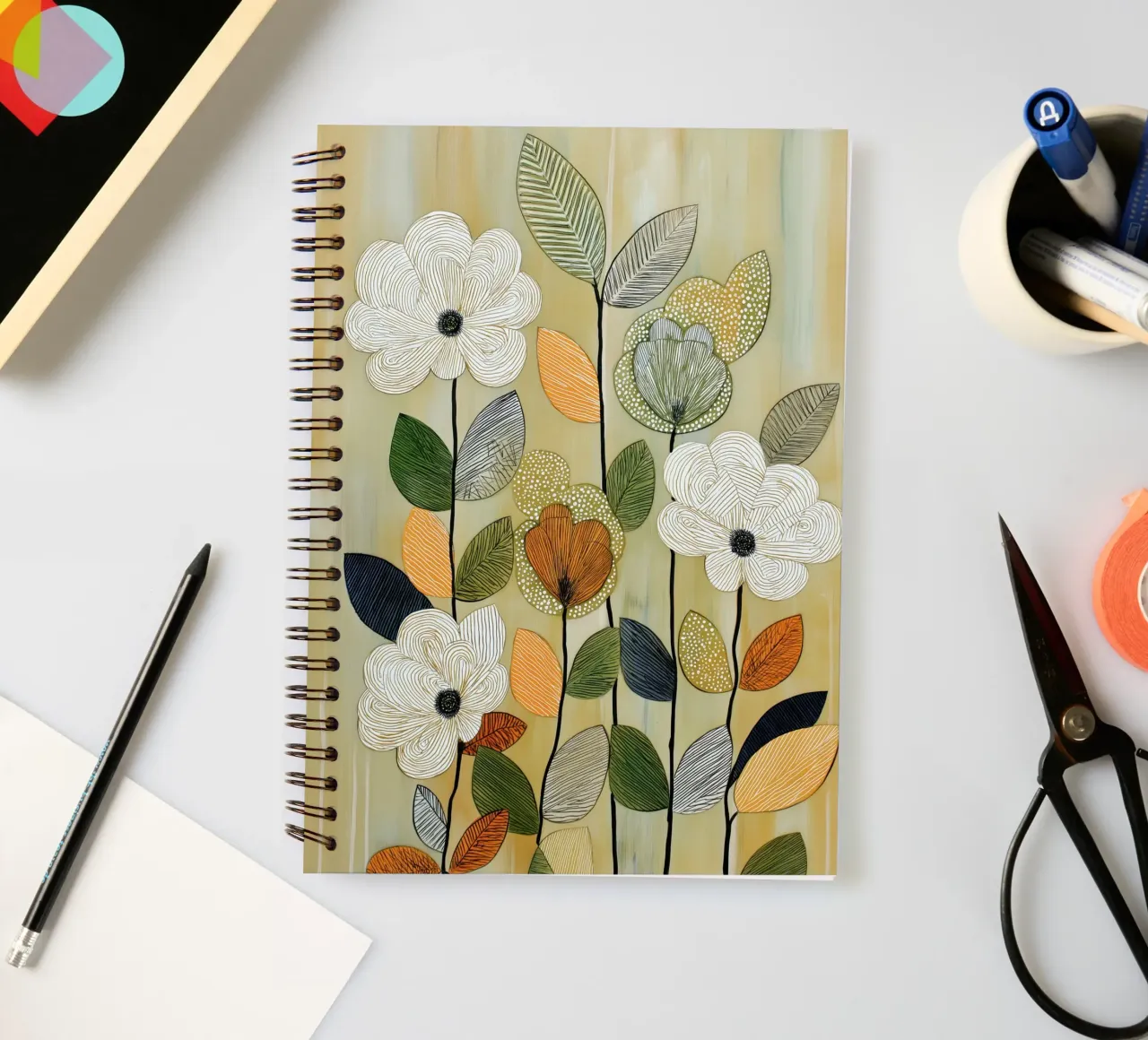 Flowers spiral notebook by Imagine