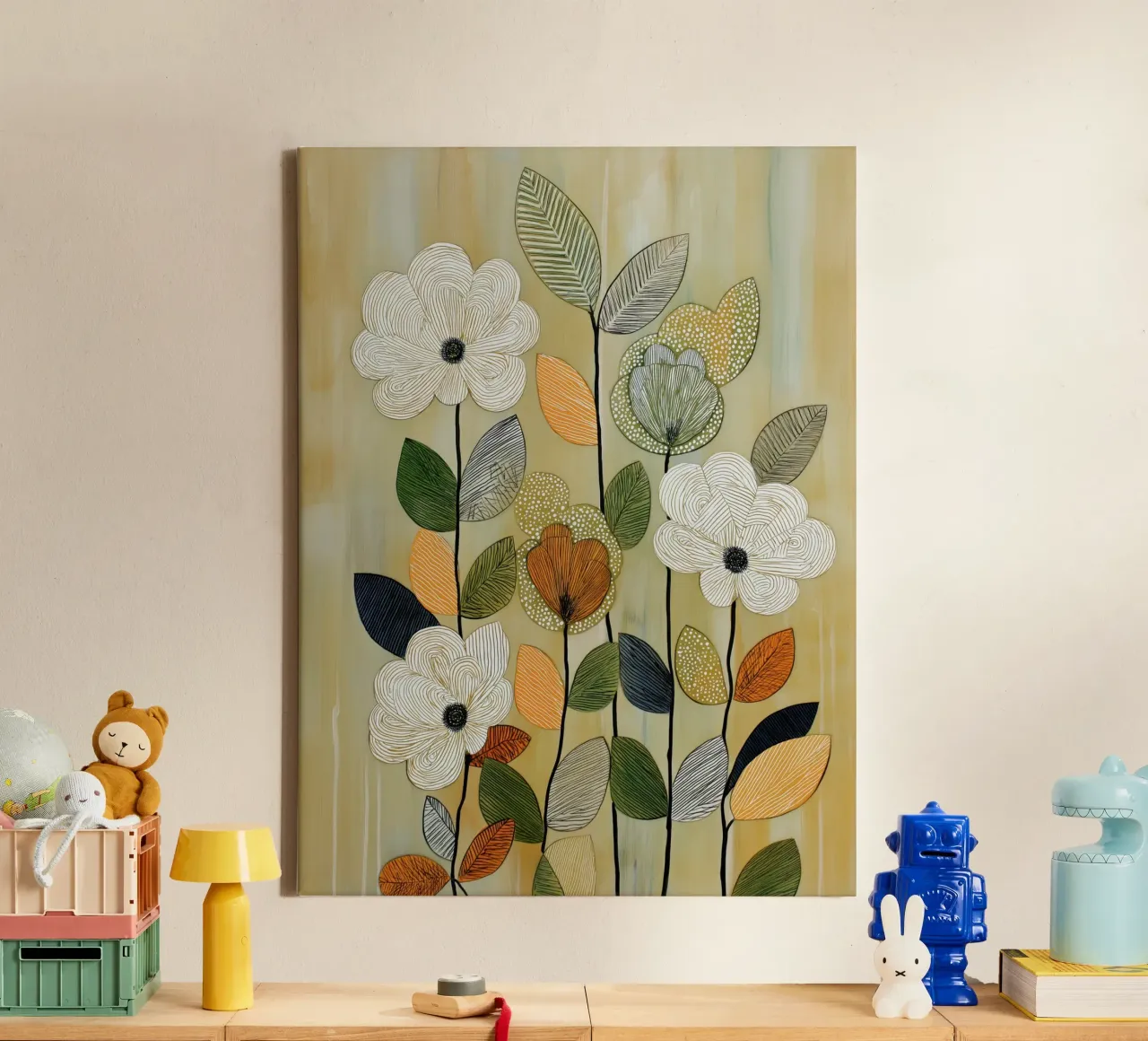 I fiori tela con Cornice a cassetta da Imagine