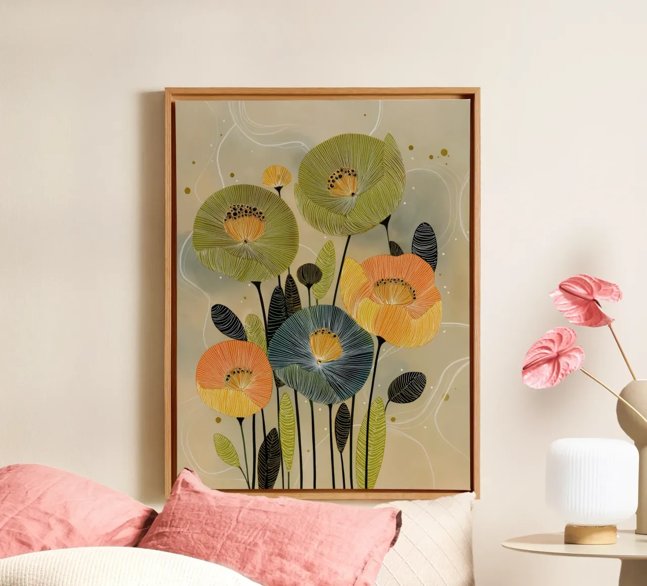 I fiori tela con Cornice a cassetta da Imagine