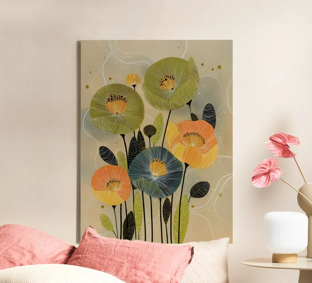 I fiori tela con Cornice a cassetta da Imagine