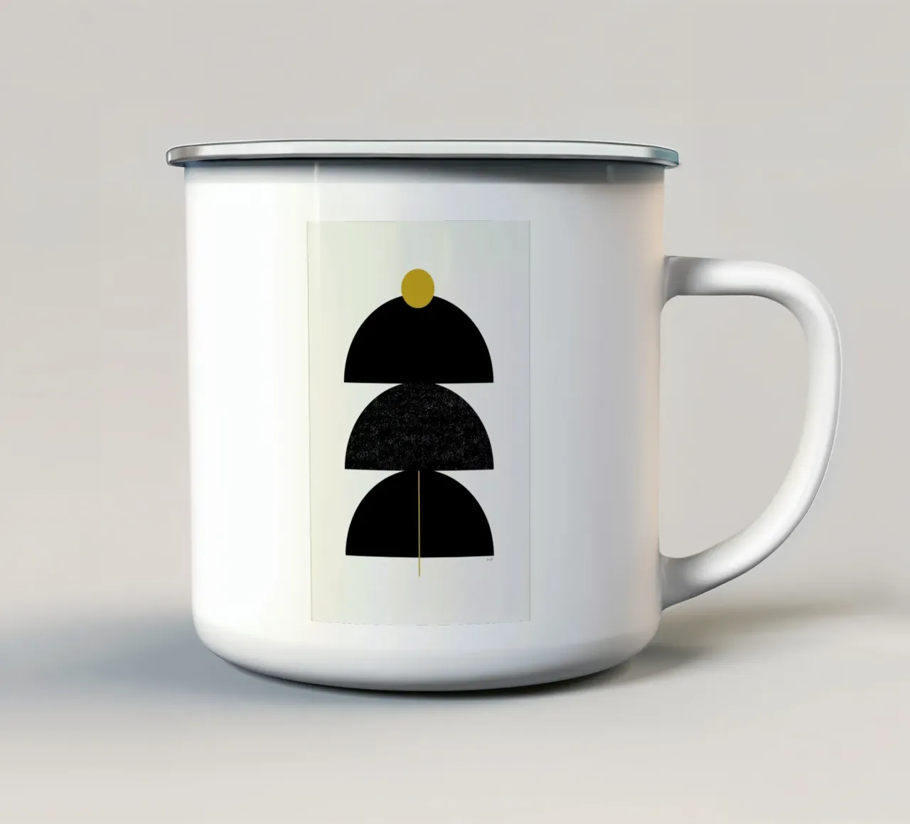 Graphic Art I tazza in smalto da Linda Gobeta