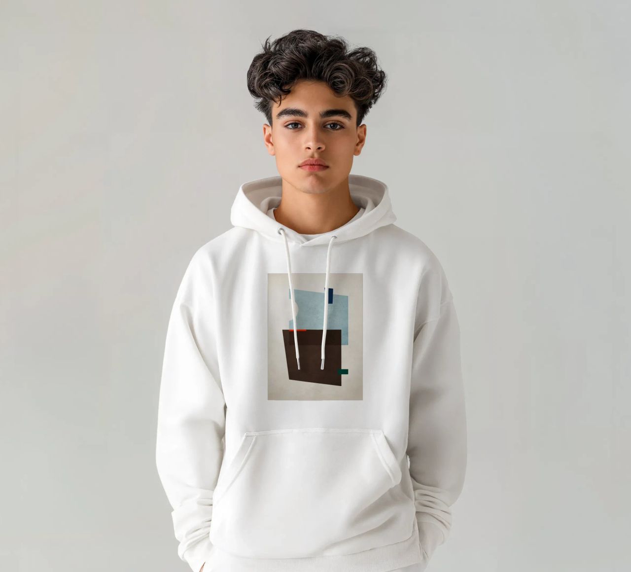 Geometric Shapes no. 11 felpa con cappuccio da adrianooliveira