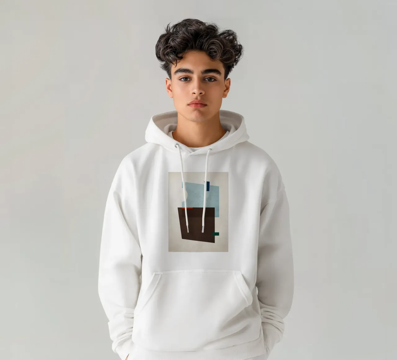 Geometric Shapes no. 11 felpa con cappuccio da adrianooliveira