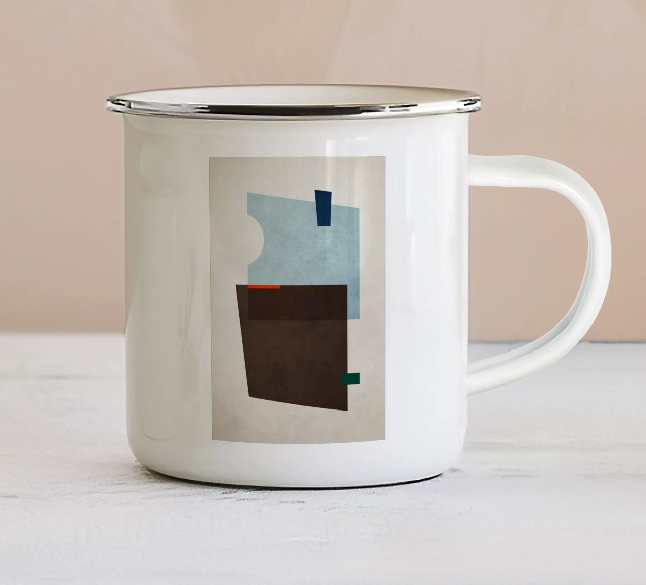 Geometric Shapes no. 11 Emaille Tasse von adrianooliveira