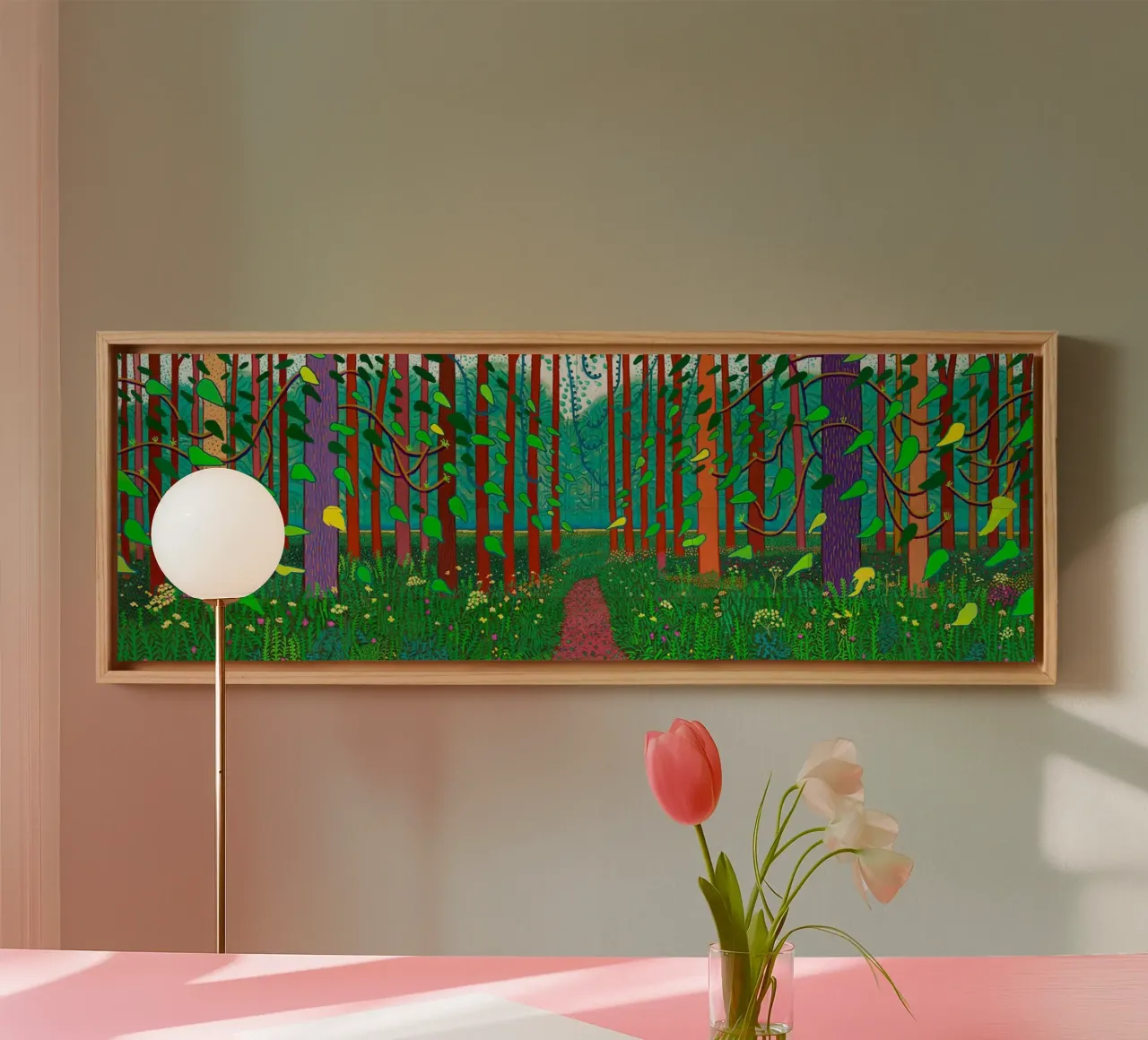 De komst van de lente canvas met Baklijst van khanrosie