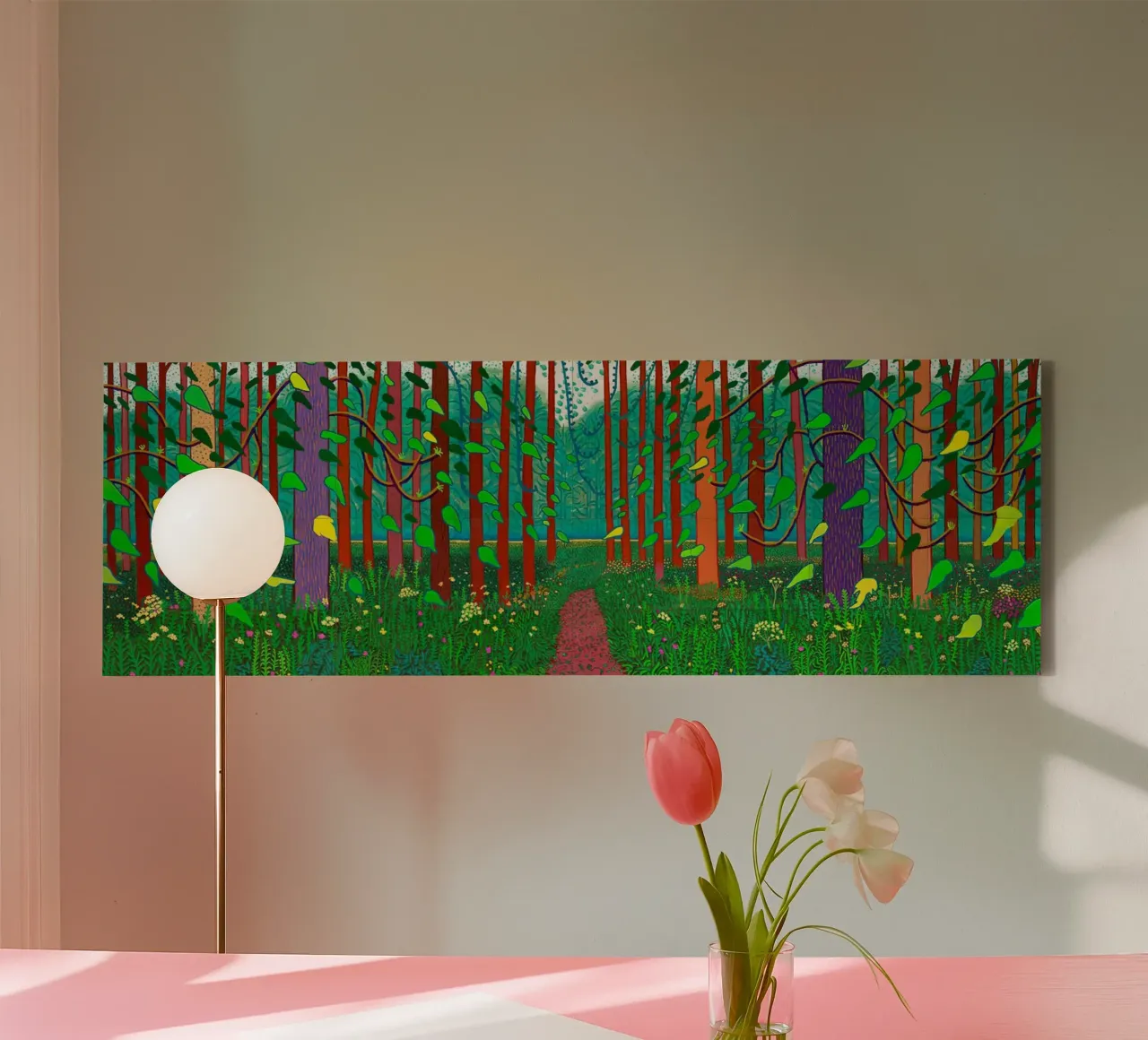 De komst van de lente canvas met Baklijst van khanrosie