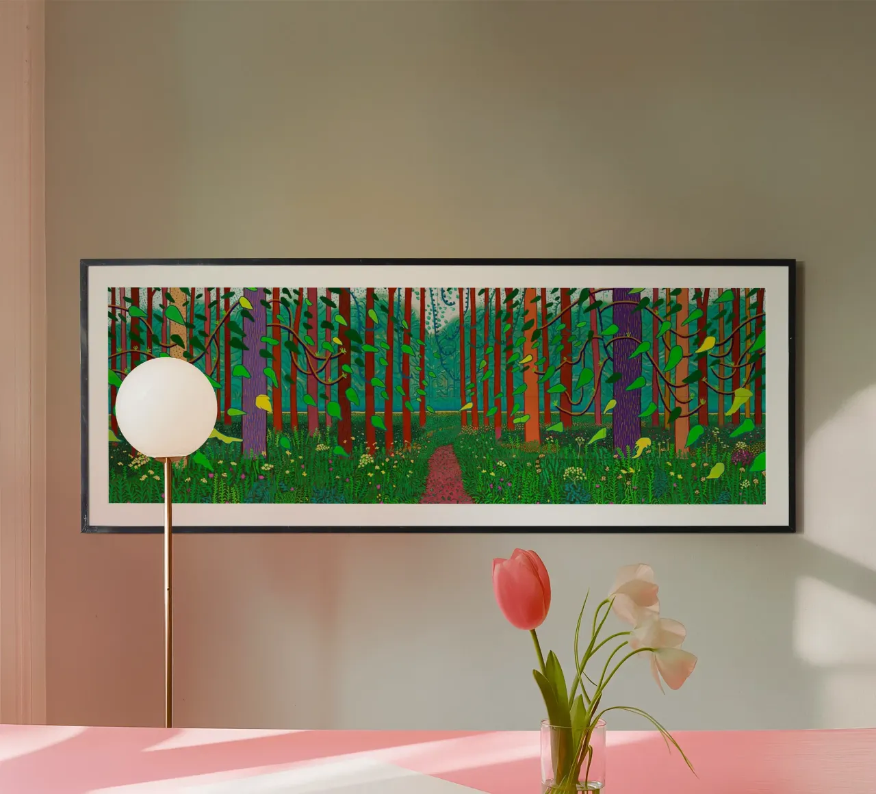 L'arrivo della primavera poster con telaio in legno da khanrosie