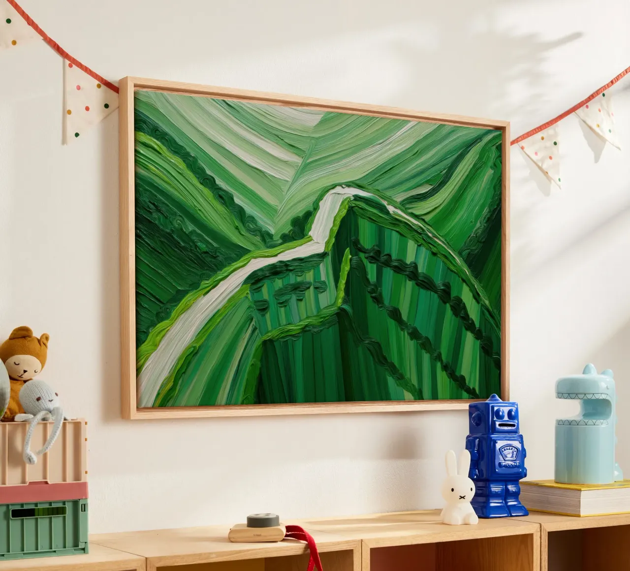 Verde tela con Cornice a cassetta da Imagine