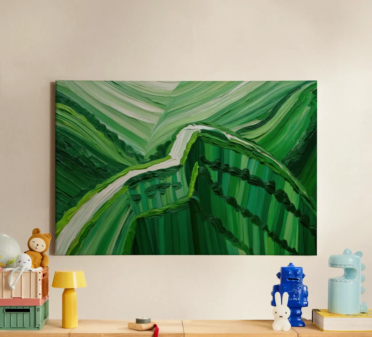 Verde tela con Cornice a cassetta da Imagine