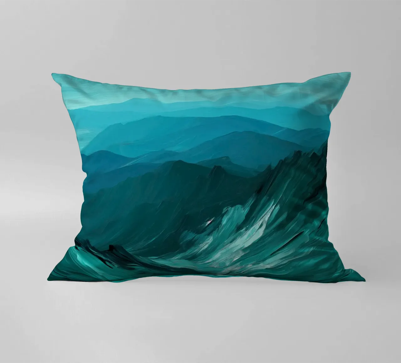 Blue landscape decorative cushion by Imagine