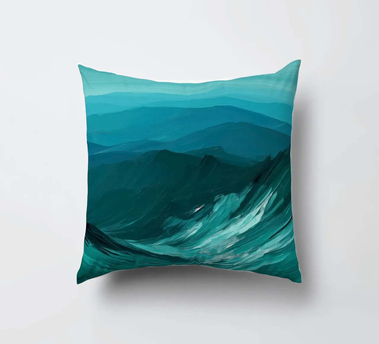 Blue landscape decorative cushion by Imagine