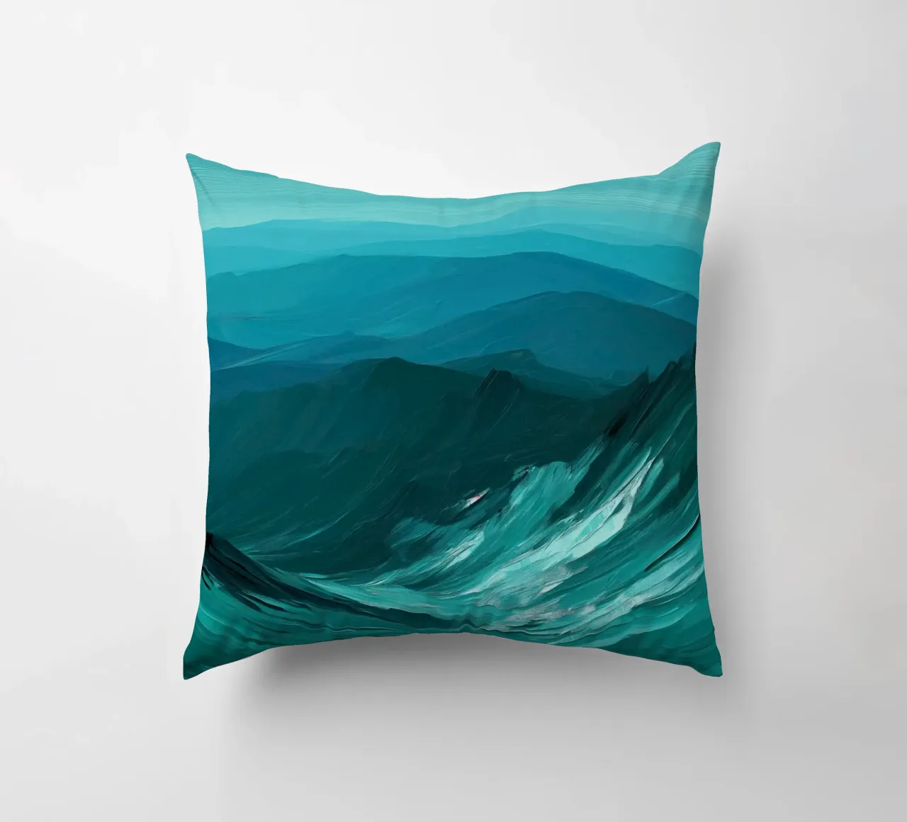 Blue landscape decorative cushion by Imagine