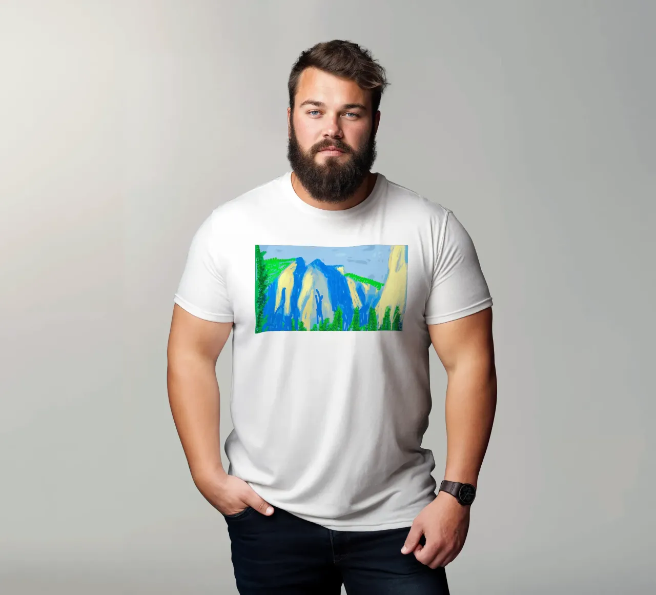 Captures Yosemite with mountains t-shirt by khanrosie