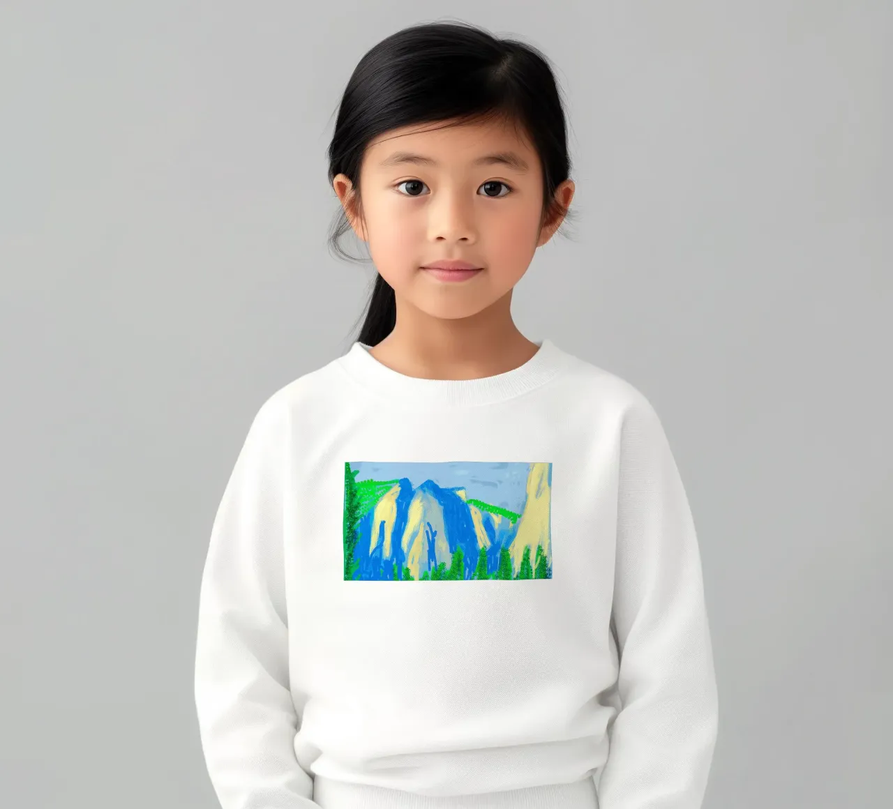 Captures Yosemite with mountains kids sweatshirt by khanrosie