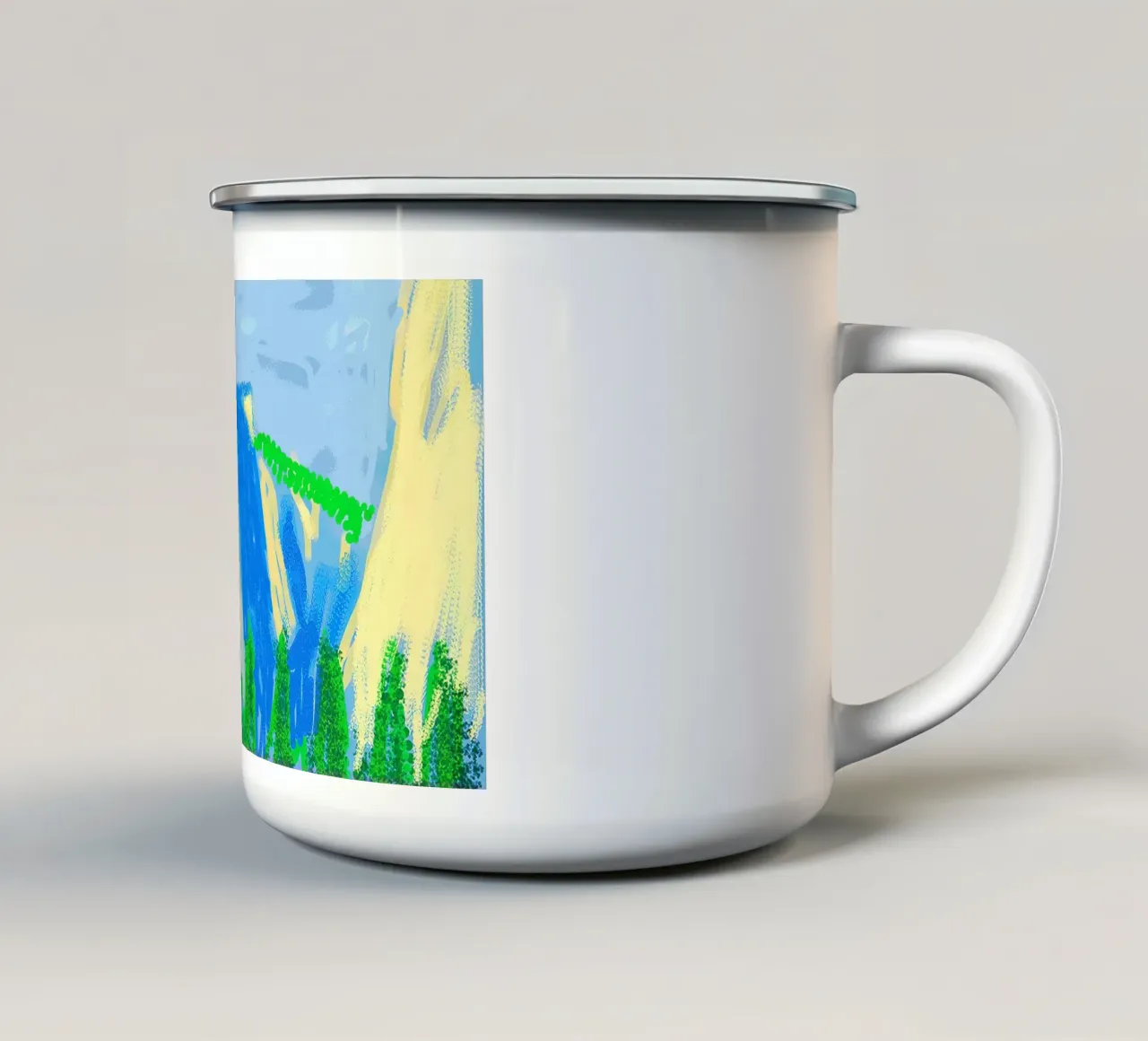 Cattura lo Yosemite con le montagne tazza in smalto da khanrosie