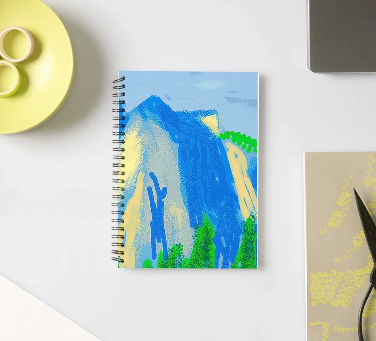 Captures Yosemite with mountains spiral notebook by khanrosie