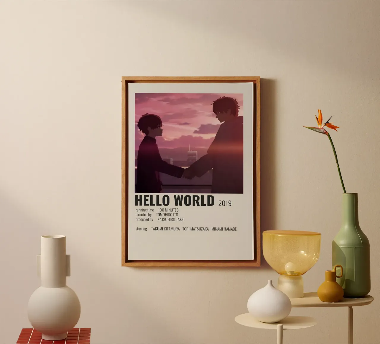 HELLO WORLD  2019 tela con Cornice a cassetta da Totoya