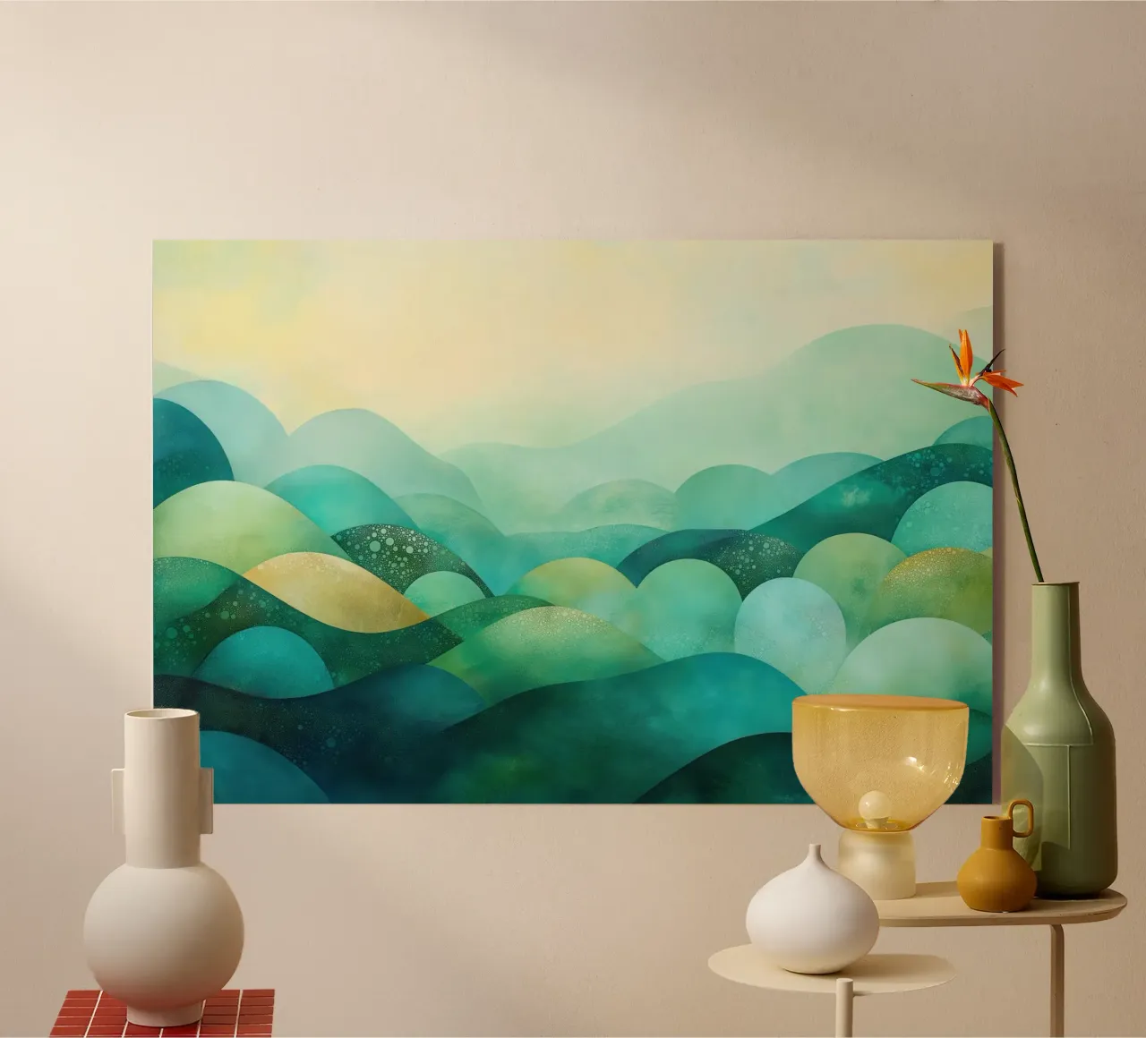Abstract blue landscape acrylic glass by Imagine
