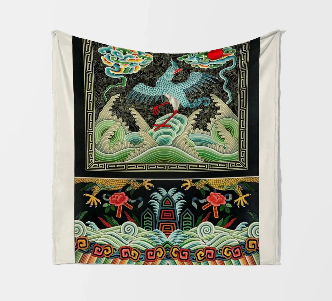 Racinet -  Chinese Ornamental Pattern II coperta in pile da Vintage by JUNIQE