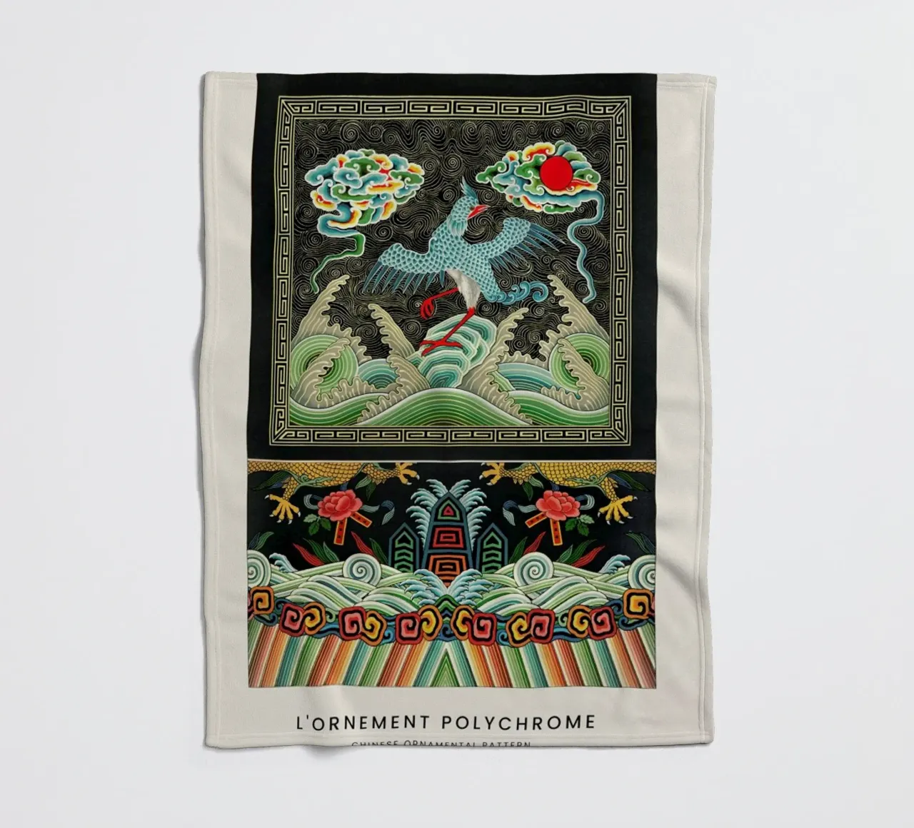 Racinet -  Chinese Ornamental Pattern II coperta in pile da Vintage by JUNIQE