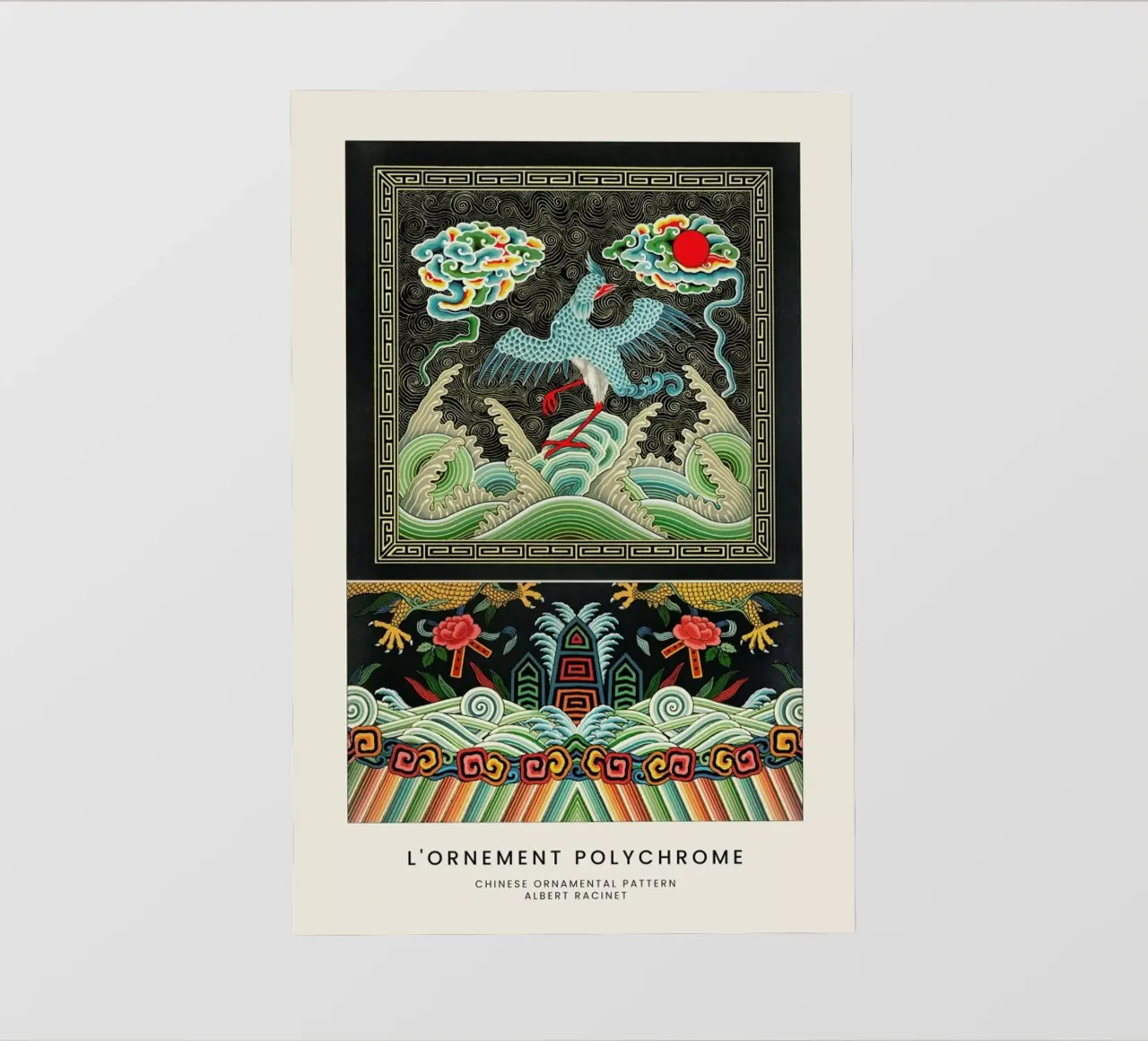 Racinet -  Chinese Ornamental Pattern II pellicola backlit da Vintage by JUNIQE