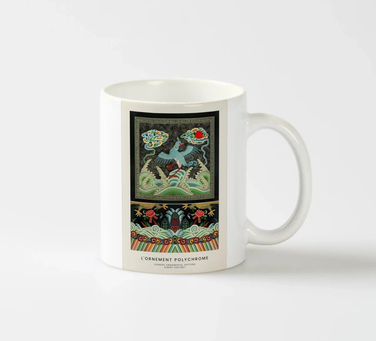 Racinet -  Chinese Ornamental Pattern II tazza in ceramica da Vintage by JUNIQE