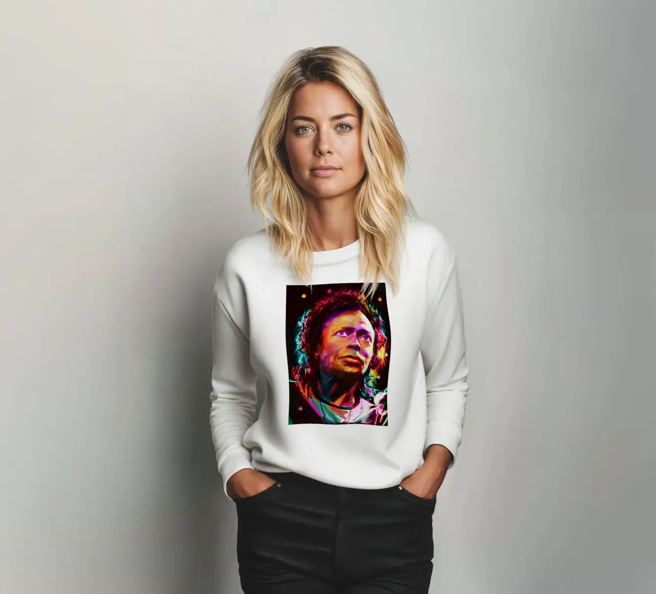 Ritratto pop art colorato di Miles Davis felpa da Hantamrata