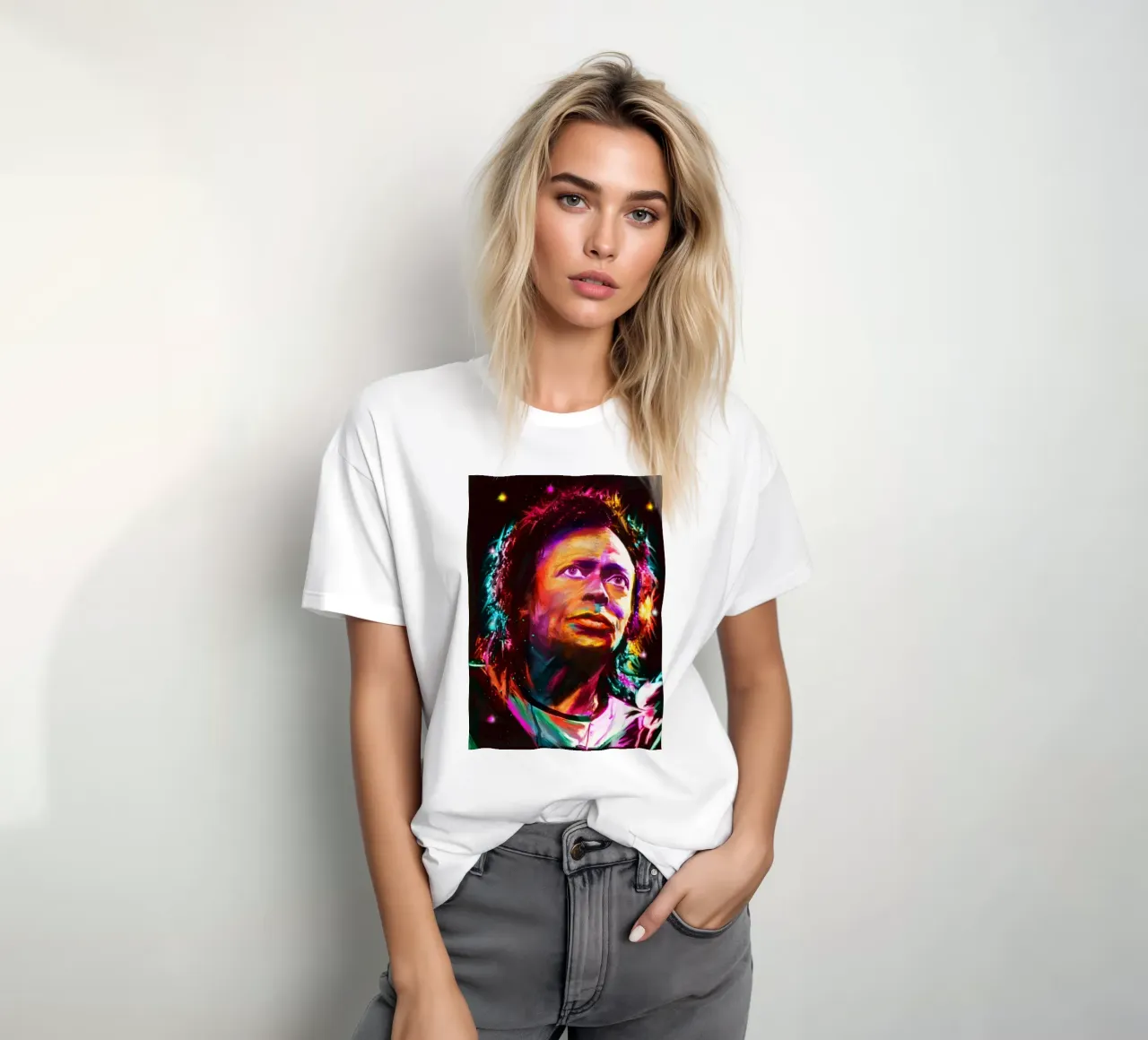 Retrato pop art en color de Miles Davis camiseta de Hantamrata