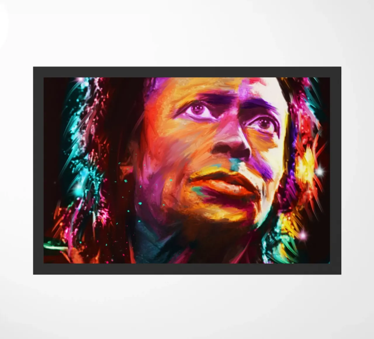 Ritratto pop art colorato di Miles Davis zerbino da Hantamrata