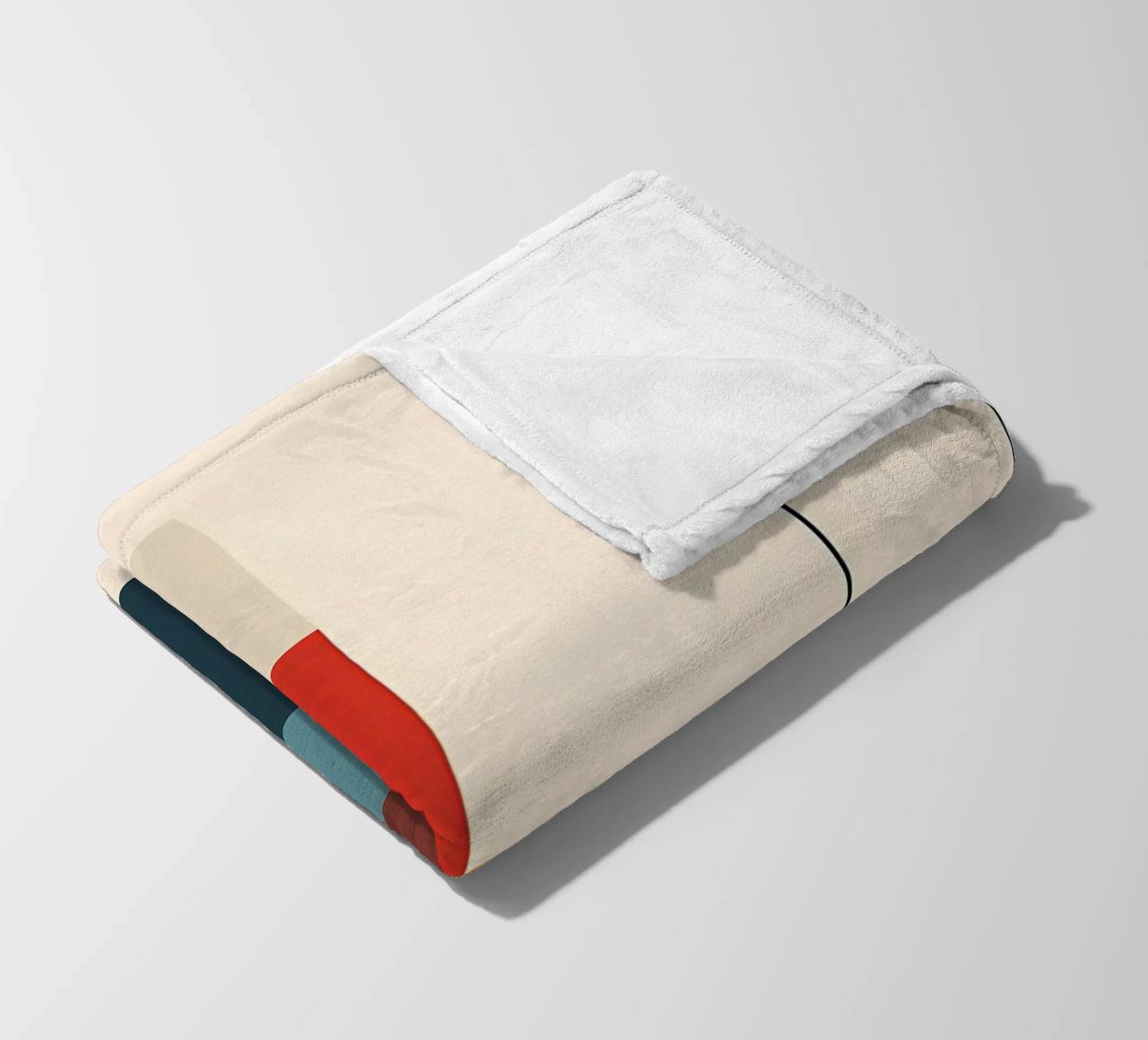 circle square line rectangle geometric shapes symmetry fleece blanket by Janine P McGuire