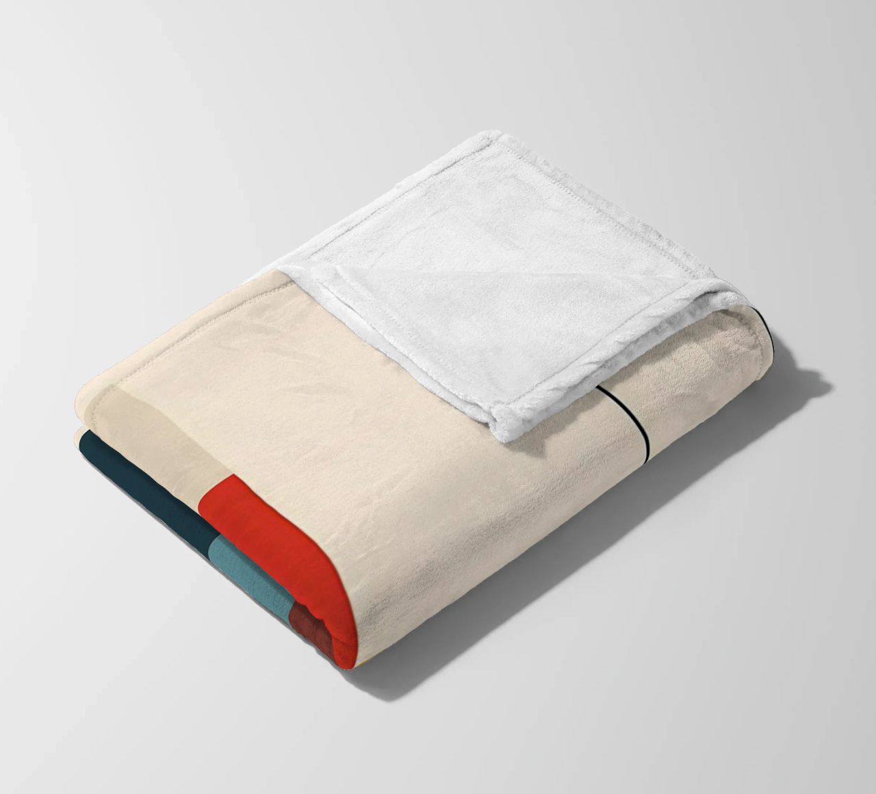 circle square line rectangle geometric shapes symmetry fleece blanket by Janine P McGuire