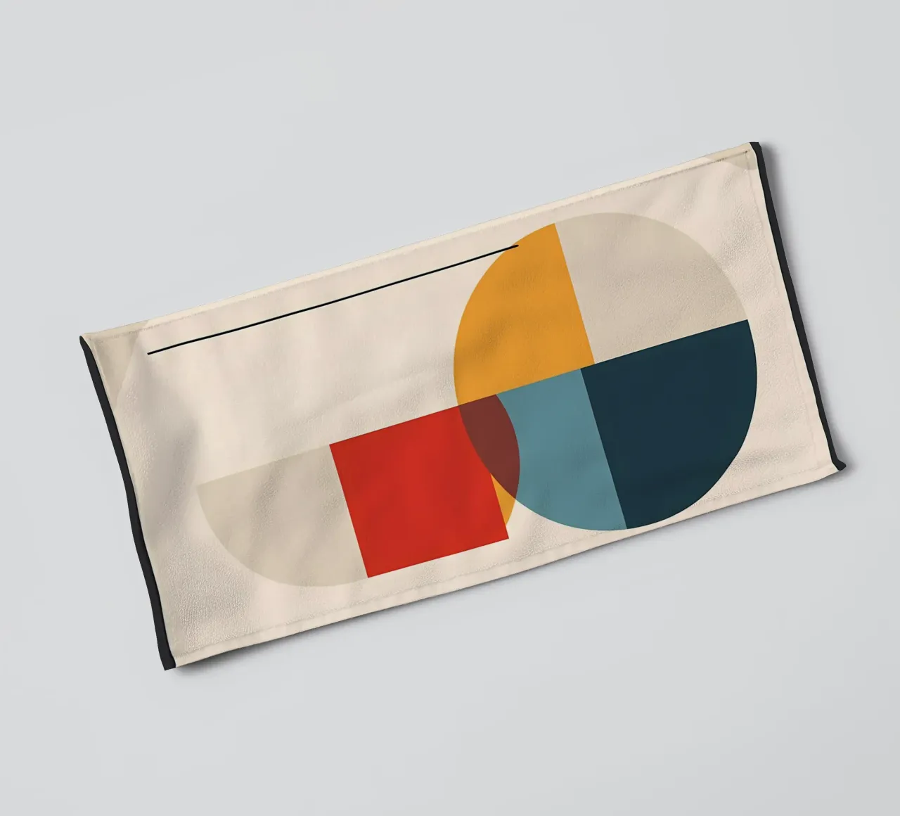 circle square line rectangle geometric shapes symmetry towel by Janine P McGuire
