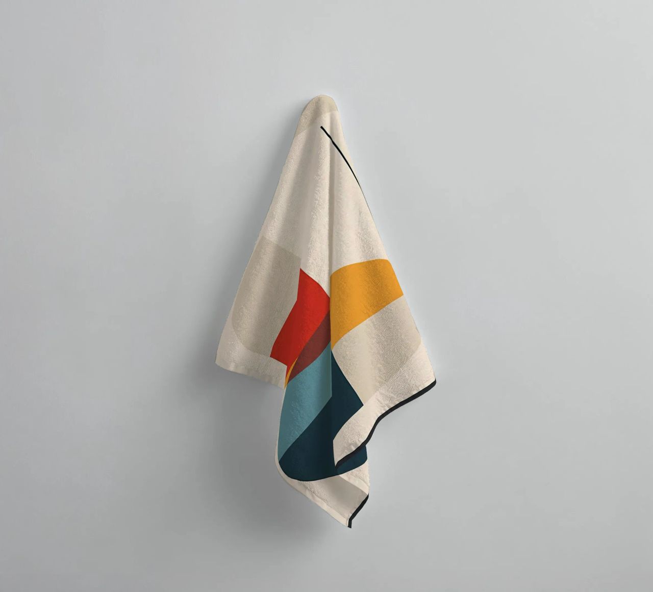 circle square line rectangle geometric shapes symmetry towel by Janine P McGuire