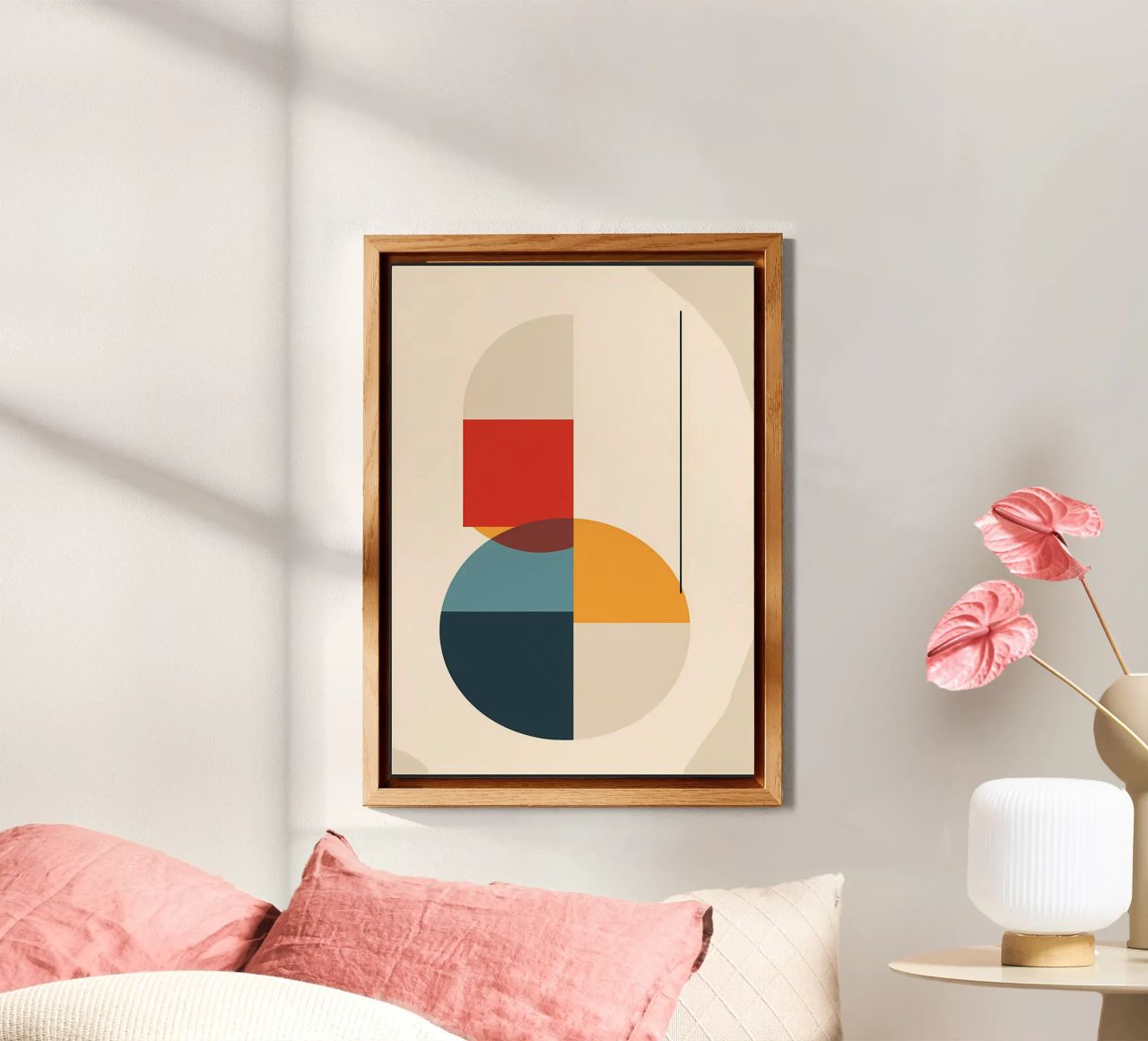 circle square line rectangle geometric shapes symmetry alu-dibond by Janine P McGuire