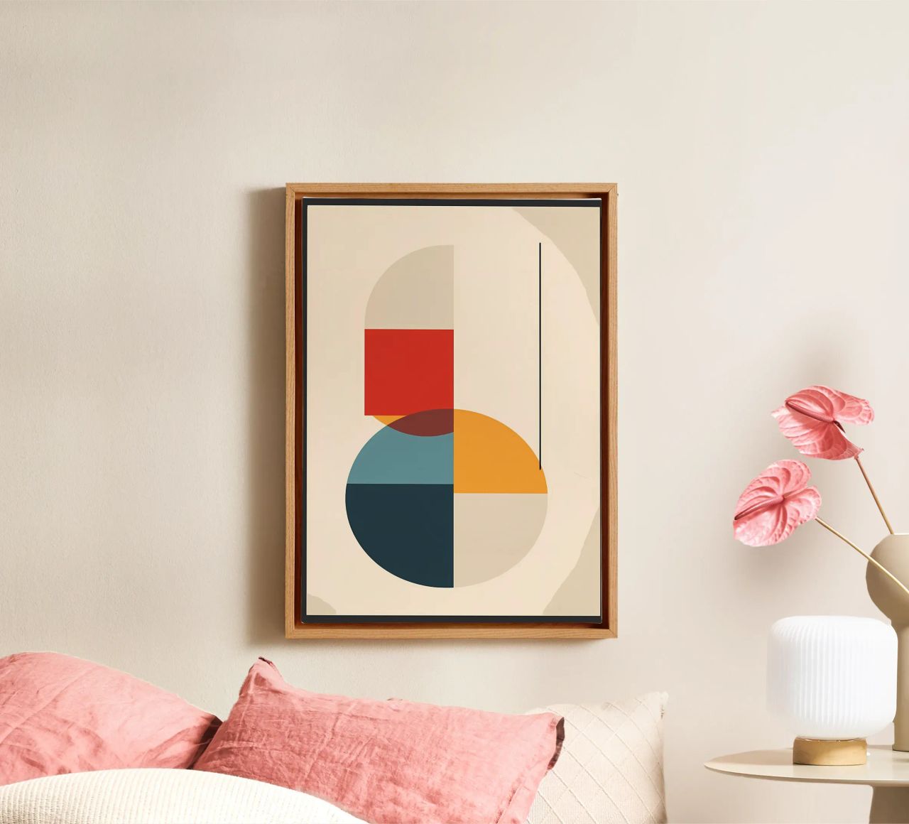 circle square line rectangle geometric shapes symmetry canvas by Janine P McGuire