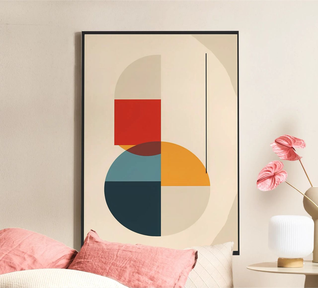 circle square line rectangle geometric shapes symmetry canvas by Janine P McGuire